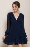 Long Sleeve Wrap Dress