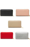 Solid Color Zip Wallet