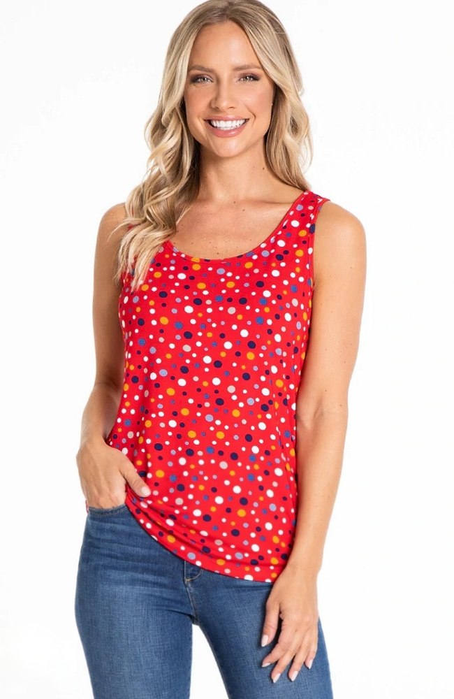 Patriotic Dots Double Scoop Print Tank