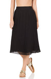 Chiffon Pleated Midi Skirt