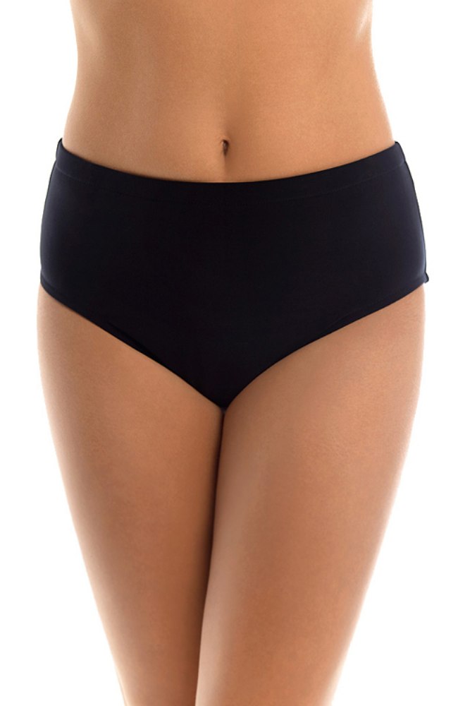 Black Classic Brief Tummy Control Swim Bottom