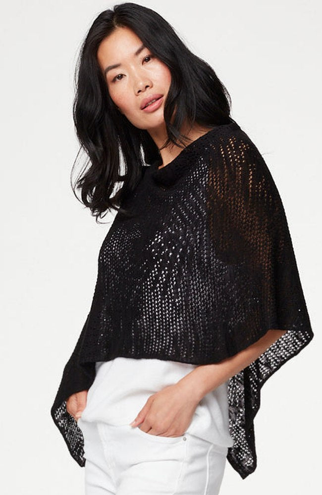 Palm Leaf Sweater Poncho