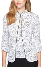 Textured Mandarin Collar Twinset
