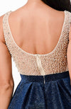 Sparkling Jacquard A-line Short Dress