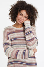 Cotton Blend Boat Neck Sweater