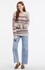 Cotton Blend Boat Neck Sweater