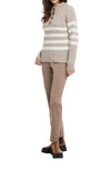 Mocha Button Mock Sweater