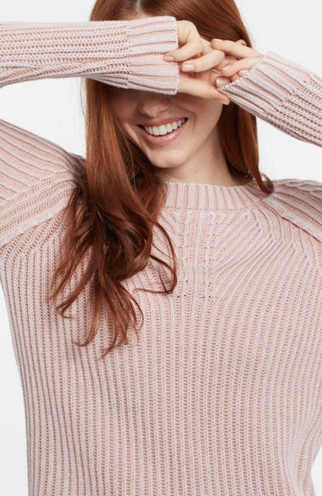 Dusty Lilac Plaited Sleeve Sweater