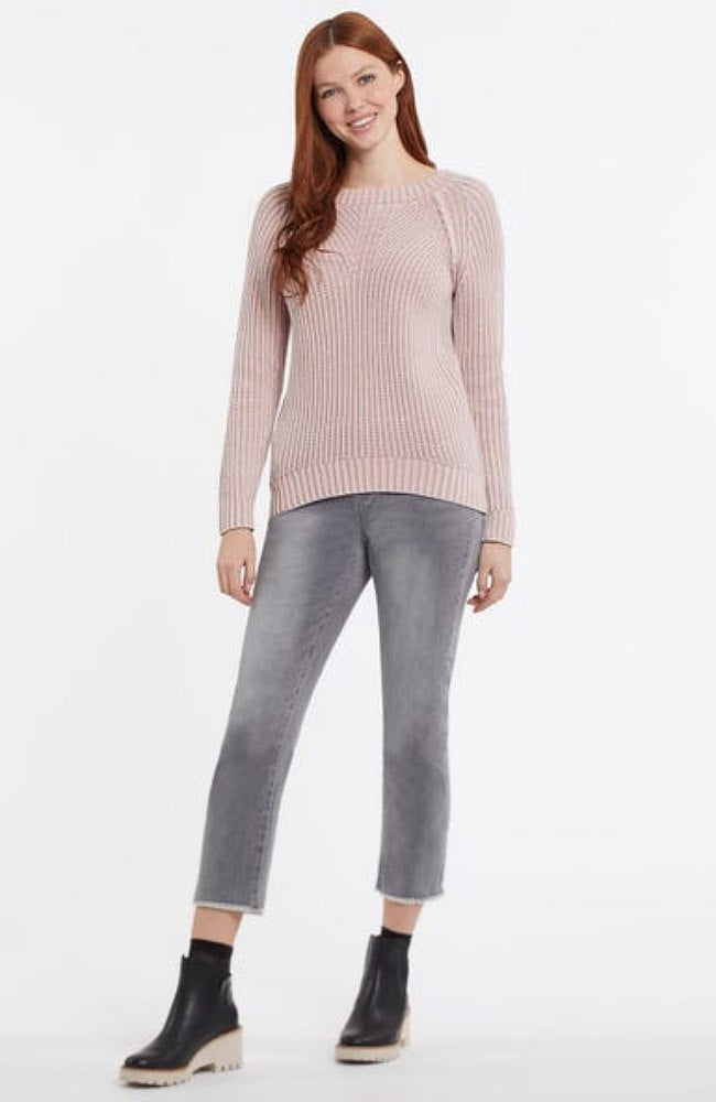 Dusty Lilac Plaited Sleeve Sweater