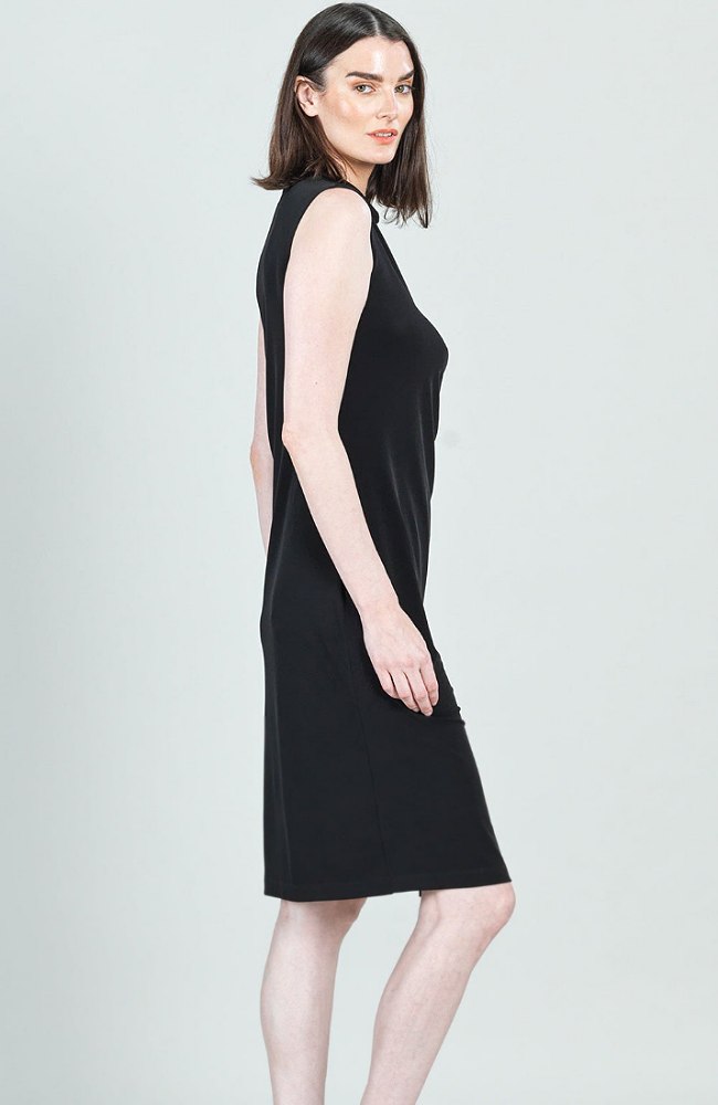 Signature Side Slit Midi Dress - Black