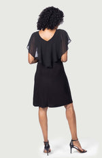 Tank Dress with Ruffled Chiffon Neckline