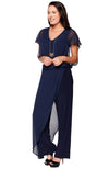 Jumpsuit with Chiffon Overlay