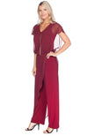 Jumpsuit with Chiffon Overlay