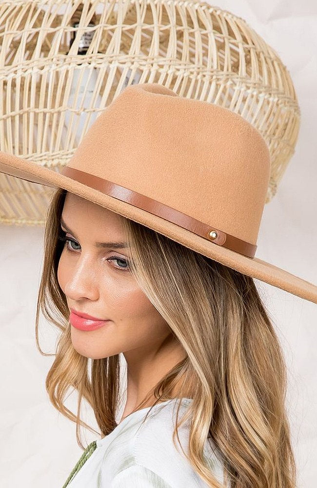 Felt Banded Fedora Hat