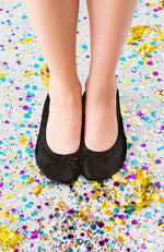 Black Foldable Flats