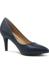 Navy Medium  Heel Pumps