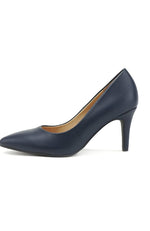 Navy Medium  Heel Pumps
