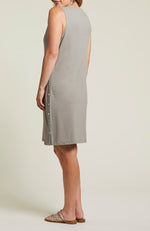 Sleeveless Dress with Snap Detail