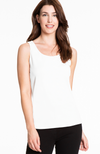 Double Scoop Neck Sleeveless Fitted Tank Top
