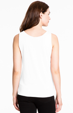 Double Scoop Neck Sleeveless Fitted Tank Top