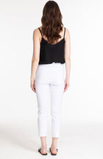 Pull-on Crop Pants with Front & Back Pockets