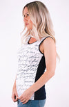 Reversible Writing Pattern Tank