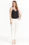 Slim-Sation® Ivory Twill Ankle Pants