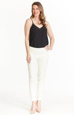 Slim-Sation® Ivory Twill Ankle Pants