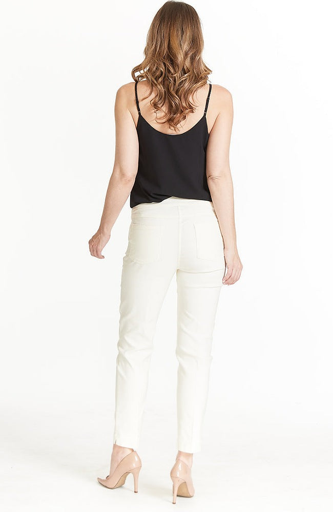 Slim-Sation® Ivory Twill Ankle Pants