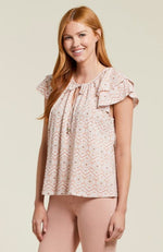 Cap Sleeve Peasant Top