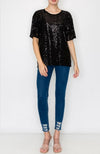 Black Sequin Top