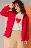 Red High Collar Jacket