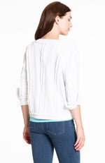 White Fringe Trim Jacket