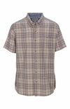 Men's Cozy Cotton Short Sleeve Plaid Shirt