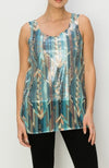 Sequin Tank with Chiffon Layer