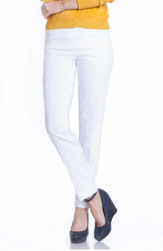 Slim-Sation® White Twill Ankle Pants