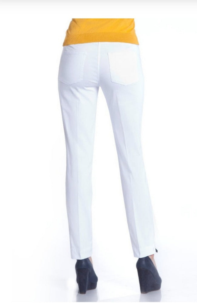 Slim-Sation® White Twill Ankle Pants