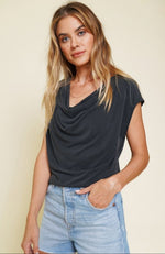 Cowl Neck Modal Dolman Sleeve Top