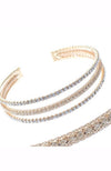 Three Row Rhinestone Bracelet