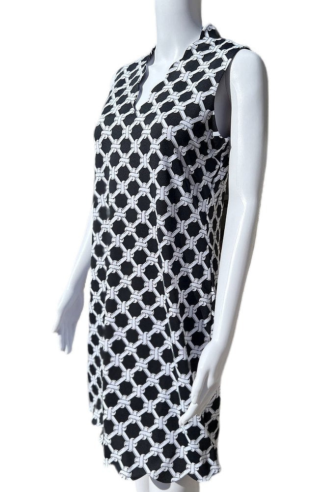 Sleeveless Scallop Neckline Dress with UPF 50+