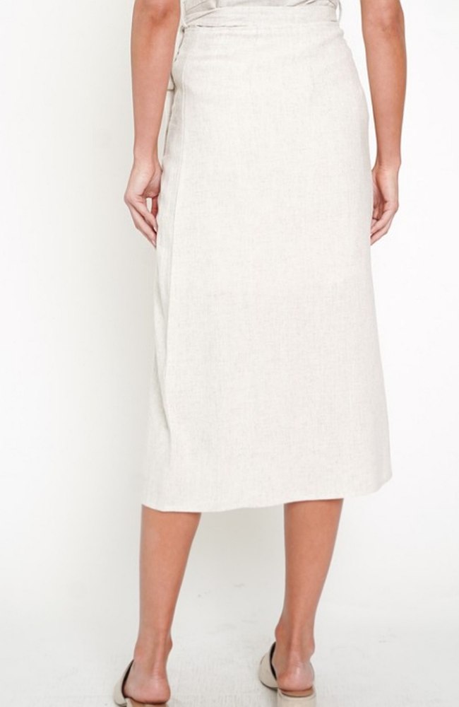 Linen Button Up Skirt