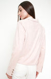 Baby Pink Suede Short Jacket