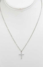 Gold Cubic Zirconia Cross Necklace