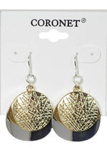 Layered Textured & Polished Circle Earrings