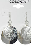 Layered Textured & Polished Circle Earrings