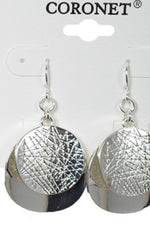 Layered Textured & Polished Circle Earrings