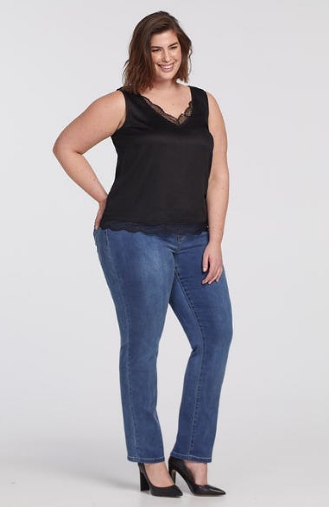 Retro Blue Dream Jean Straight Pull On