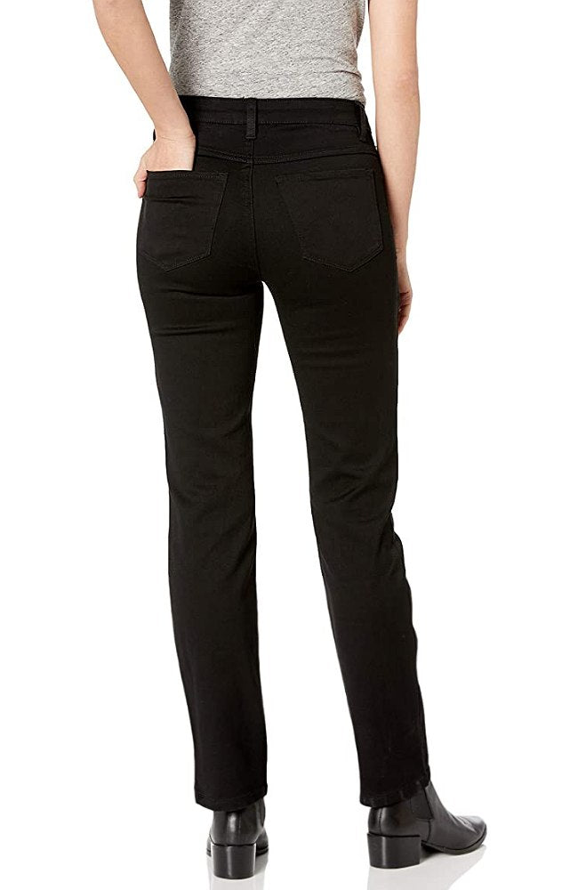 Black Petite 5-Pocket Straight Leg Dream Jean