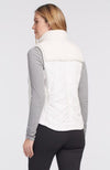 Cream Combination Sherpa Quilted Vest