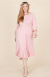 Cropped Bell Sleeve Midi Dress